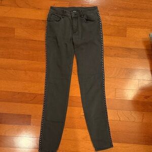 fab'rik Black Skinny Jeans with Side Studs